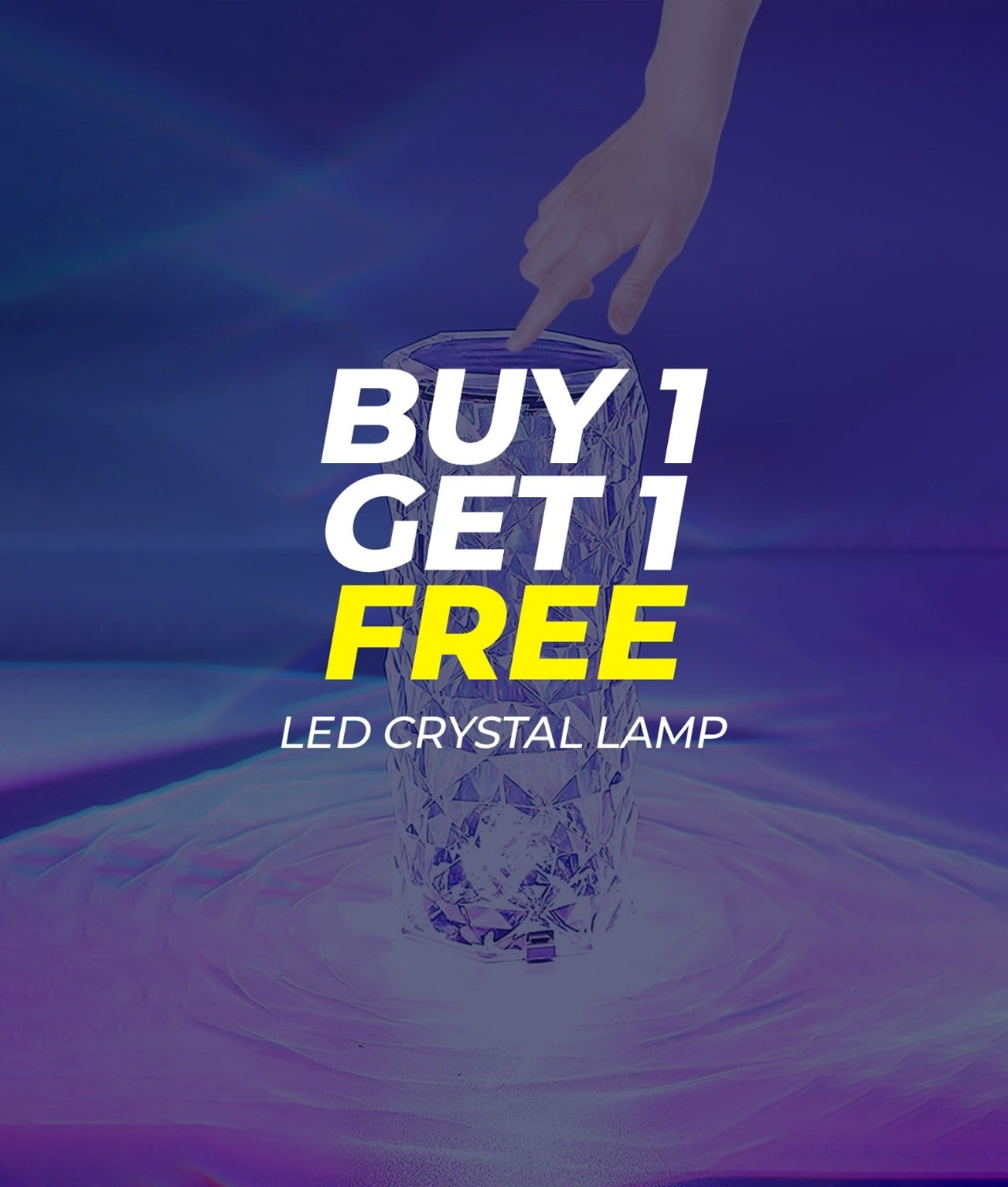 Buy 1 Get 1 Free Rose Crystal Lamp
